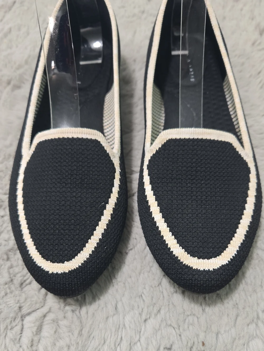 Kelly & Katie black knit pointed slip ons flat shoes size 8.5